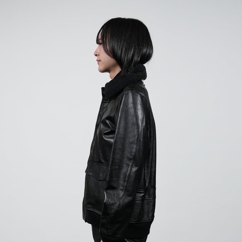 【ジャムホームメイド（JAMHOMEMADE）】レザー フライトジャケット "AG3"