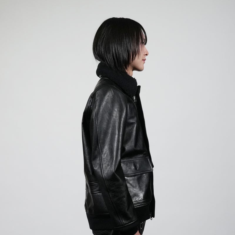 【ジャムホームメイド（JAMHOMEMADE）】レザー フライトジャケット "AG3"