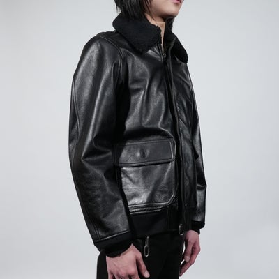 【ジャムホームメイド（JAMHOMEMADE）】レザー フライトジャケット "AG3"