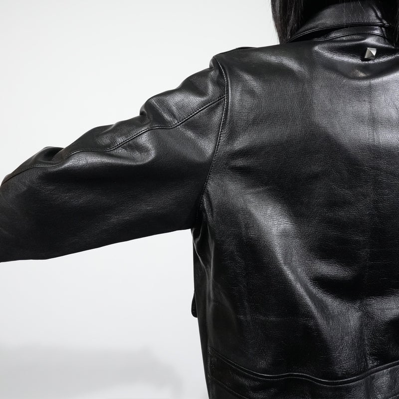 【ジャムホームメイド（JAMHOMEMADE）】レザー フライトジャケット "AG3"