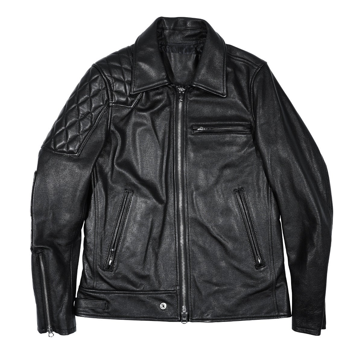 JNS1052-A)レザーライダースジャケット