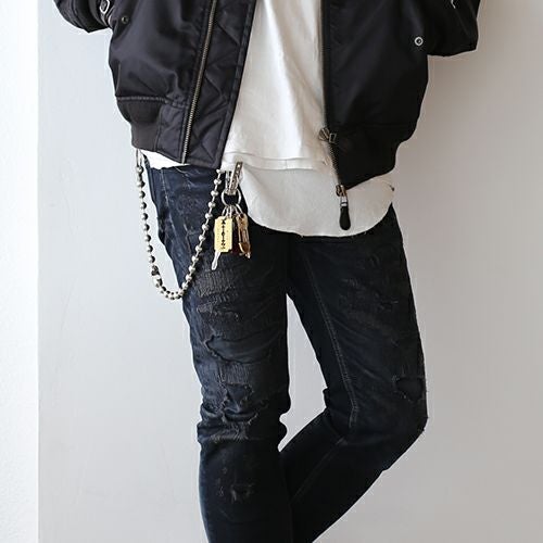 JNS771)アナーキー洗濯バサミウォレットチェーンM -ボールチェーン