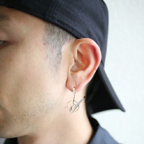 JNS767)アナーキー洗濯バサミピアス-シルバー/片耳｜アクセサリー通販