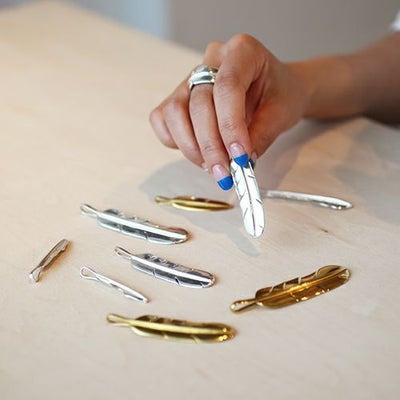 【ジャムホームメイド（JAMHOMEMADE）】NAKED フェザー ネックレス トップ S / (L_Roll) - K18イエローゴールド