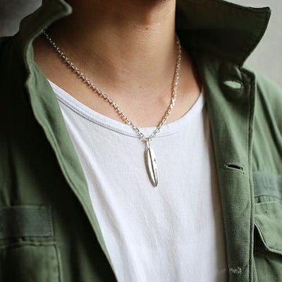 【ジャムホームメイド（JAMHOMEMADE）】NAKED フェザー ネックレス S / (L_Roll)