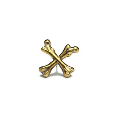 【ジャムホームメイド（JAMHOMEMADE）】パイレーツ・オブ・カリビアン/最後の海賊 クロスボーン ピアス - ゴールド / 片耳