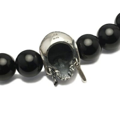 【ジャムホームメイド（JAMHOMEMADE）】パイレーツ・オブ・カリビアン/最後の海賊 スカル ブレスレット  タイガーアイ - シルバー
