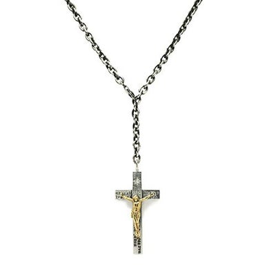 【ジャムホームメイド（JAMHOMEMADE）】K10イエローゴールド ダイヤモンド ロザリオ クロス ネックレス M