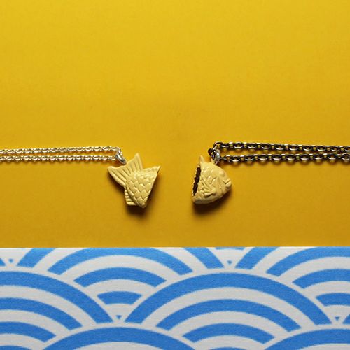 JGNC016)たい焼きシェアネックレスA/ペアネックレス｜アクセサリー通販