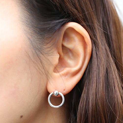 JNS808SV)JAMアイレットダイレクトピアス-シルバー/片耳｜アクセサリー