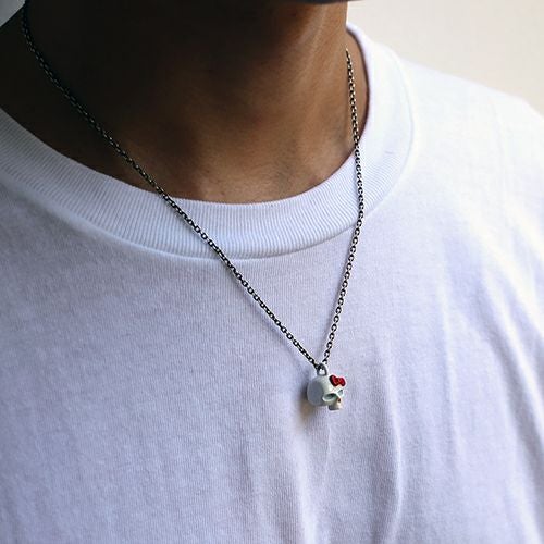 JKT002FC)ハローキティ/HelloKittyスカルフェイスネックレス