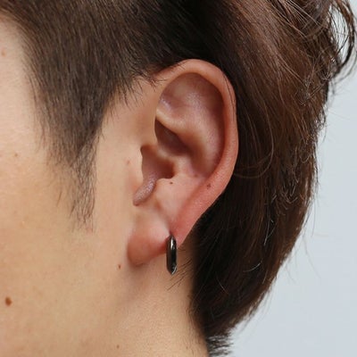 【ジャムホームメイド（JAMHOMEMADE）】A型 ピアス NEW TYPE （血液型） - ブラック / 片耳