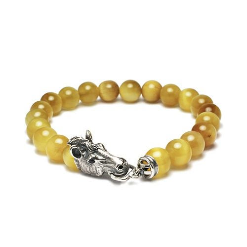 JZMBR2-07)数珠ブレスレット十二支 午(馬) 【坂元勝彦(現代の名工