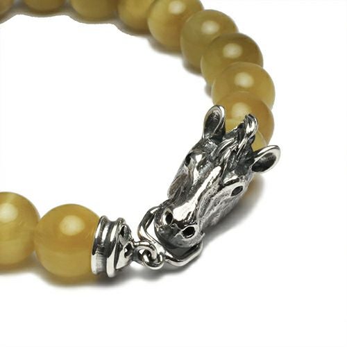 JZMBR2-07)数珠ブレスレット十二支 午(馬) 【坂元勝彦(現代の名工