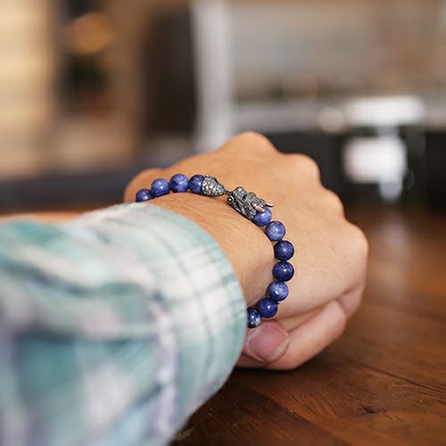 JZMBR2-05)数珠ブレスレット十二支 辰(竜) 【坂元勝彦(現代の名工