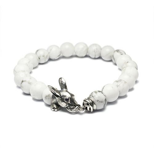 JZMBR2-04)数珠ブレスレット十二支 卯(兎) 【坂元勝彦(現代の名工