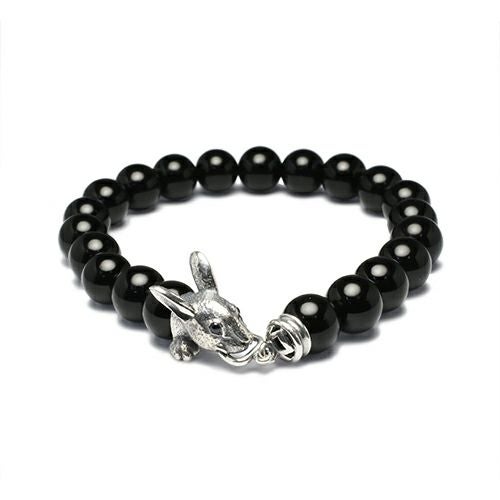 JZMBR2-04)数珠ブレスレット十二支 卯(兎) 【坂元勝彦(現代の名工