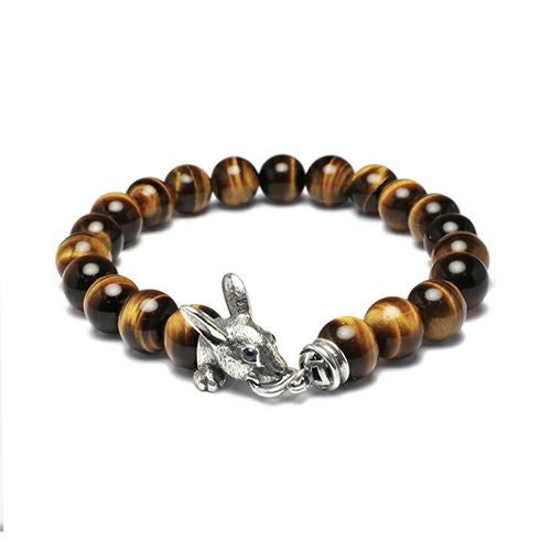 JZMBR2-04)数珠ブレスレット十二支 卯(兎) 【坂元勝彦(現代の名工