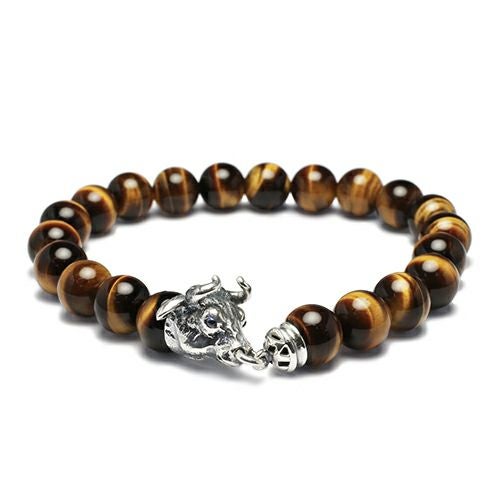 JZMBR2-02)数珠ブレスレット十二支 丑(牛) 【坂元勝彦(現代の名工