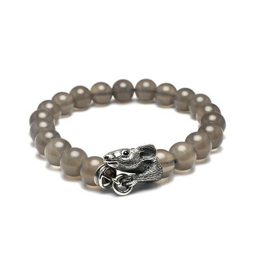 JZMBR2-01)数珠ブレスレット十二支 子(鼠) 【坂元勝彦(現代の名工