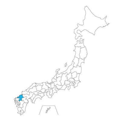 【ジャムホームメイド（JAMHOMEMADE）】日本地図 福岡県 ネックレス