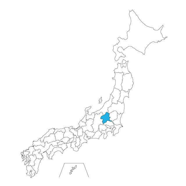 【ジャムホームメイド（JAMHOMEMADE）】日本地図 群馬県 ネックレス