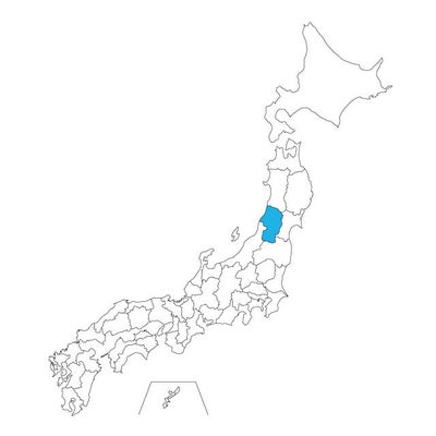 【ジャムホームメイド（JAMHOMEMADE）】日本地図 山形県 ネックレス