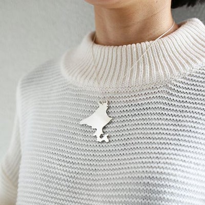 【ジャムホームメイド（JAMHOMEMADE）】日本地図 北海道 ネックレス