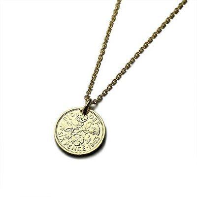 【ジャムホームメイド（JAMHOMEMADE）】コイン ネックレス ヴィンテージ シックスペンスコイン - ゴールド
