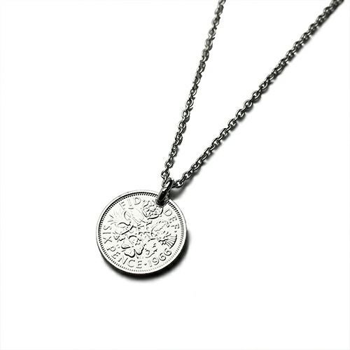 【ジャムホームメイド（JAMHOMEMADE）】コイン ネックレス ヴィンテージ シックスペンスコイン - ロジウム