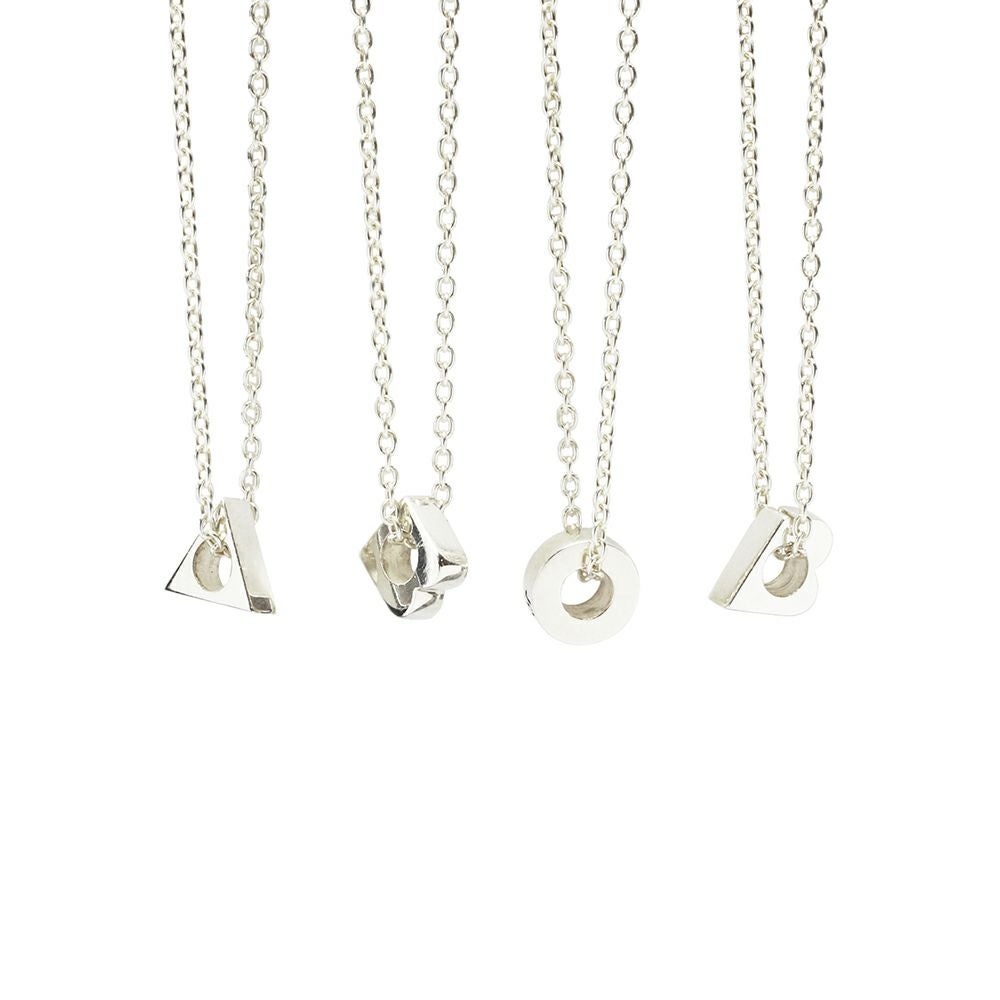 JNS931SV)A型ネックレスNEWTYPE（血液型）-シルバー｜アクセサリー通販