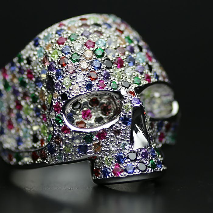 JNS987)ゴッドスカルリングパヴェ-シルバー/指輪｜アクセサリー通販の