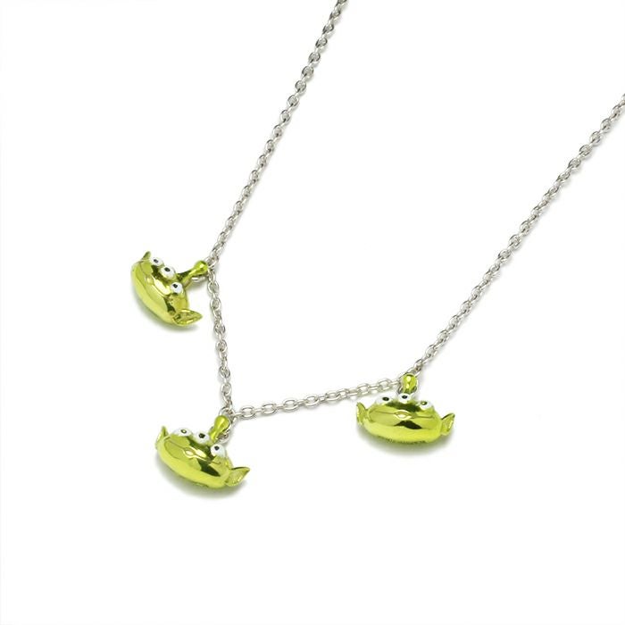 【ジャムホームメイド（JAMHOMEMADE）】トイ・ストーリー / TOYSTORY リトル・グリーン・メン×3 ネックレス - グリーン