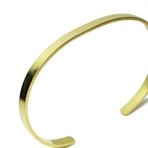 JBR079K18Y)平打ちFORGING（鍛造）バングルS-K18イエローゴールド