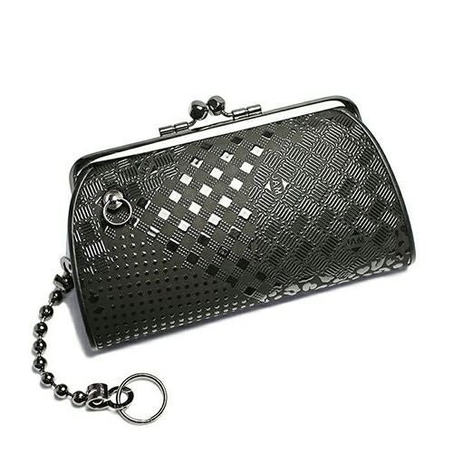 JIDWA51BK-BK)印傳-印伝屋二つ折り財布親子がま口財布山梨カモフラ柄