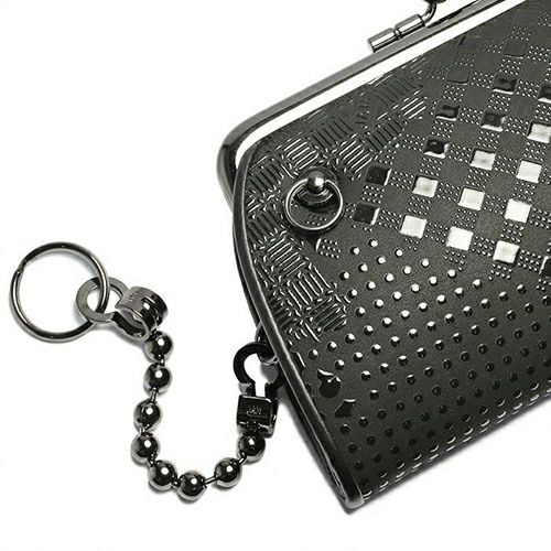 JIDWA51BK-BK)印傳-印伝屋二つ折り財布親子がま口財布山梨カモフラ柄