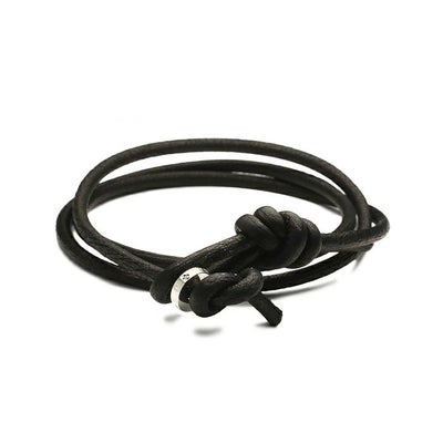 【ジャムホームメイド（JAMHOMEMADE）】3月 誕生石 ディア レザー ブレスレット 3巻 - アクアマリン