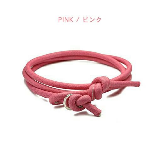 【ジャムホームメイド（JAMHOMEMADE）】3月 誕生石 ディア レザー ブレスレット 3巻 - アクアマリン