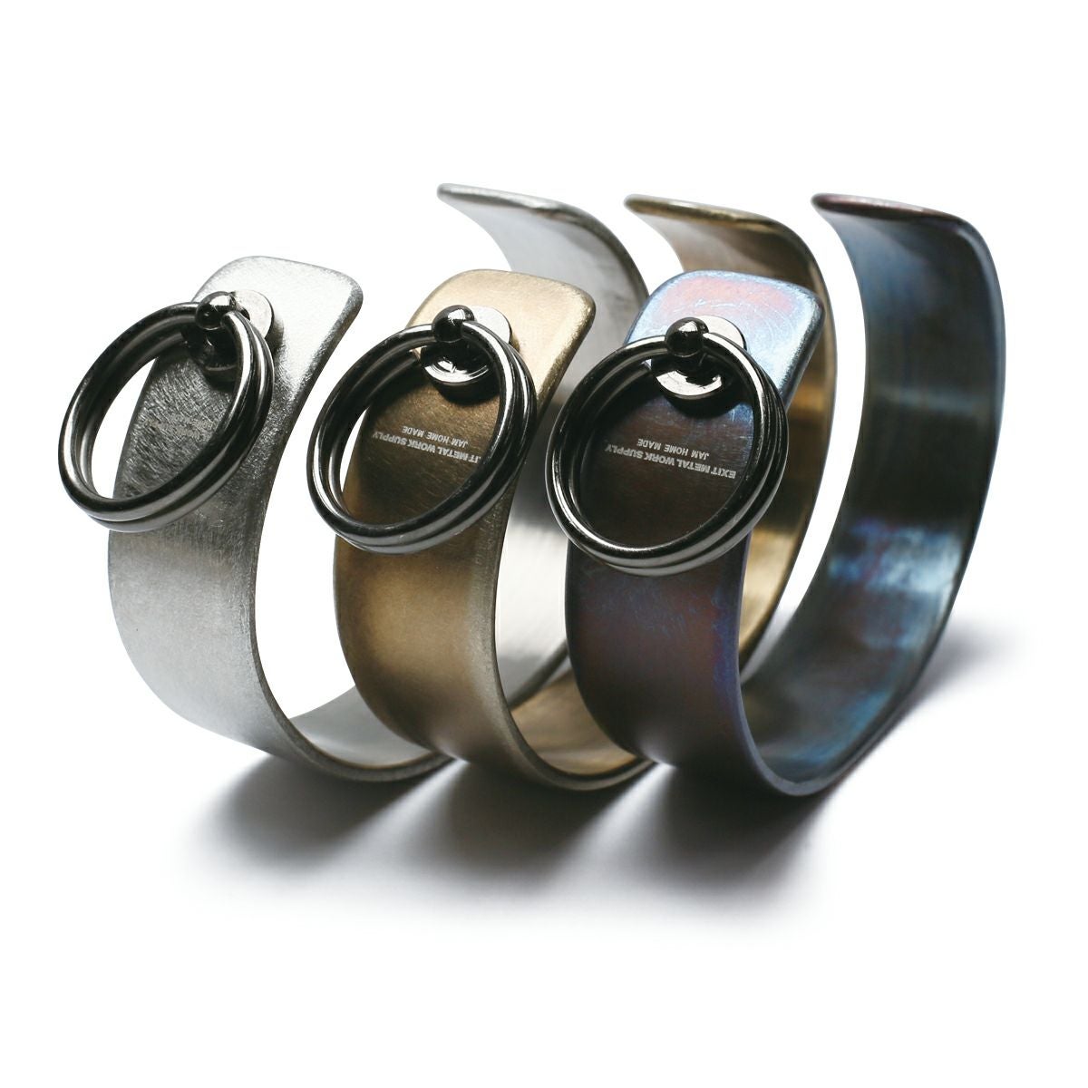 JEX001FG)EXITメタルバングル S(15mm） -ファイヤーゴールド