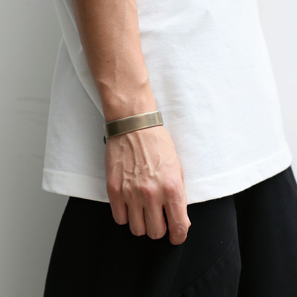 JEX001FG)EXITメタルバングル S(15mm） -ファイヤーゴールド