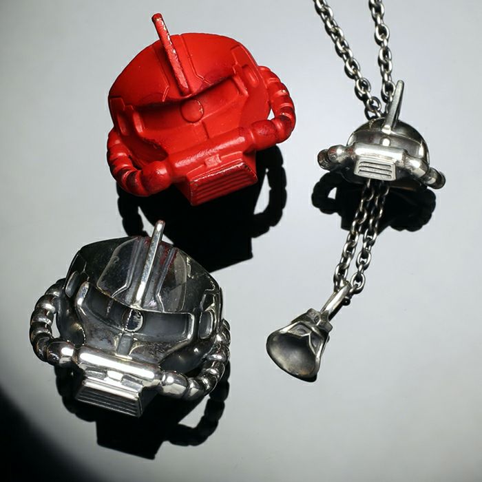 JSTG05SV)機動戦士ガンダムシャア専用ザクフェイスリング-SILVER-/指輪