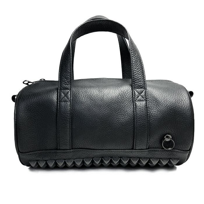 J-BG007)ENDUREレザースタッズ2WayドラムバッグショルダーバッグS