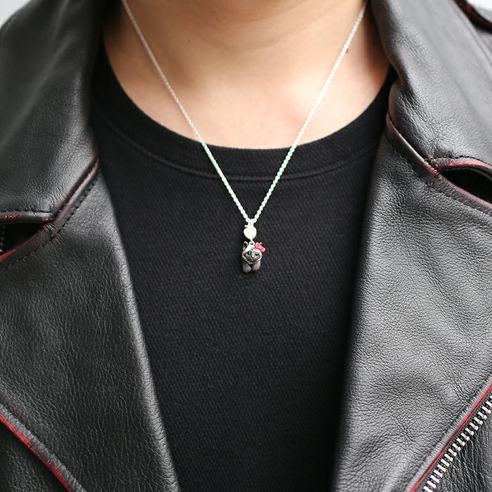 JKT032SV)ハローキティ/HelloKittyJAM猫ネックレス サンリオコラボ