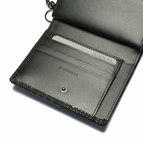 JIDWA49BK)印傳 - 印伝屋 二つ折り財布・がま札財布 山梨 カモフラ柄