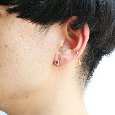 ハローキティ/Hello Kitty スカル フェイス ピアス - シルバー / 片耳