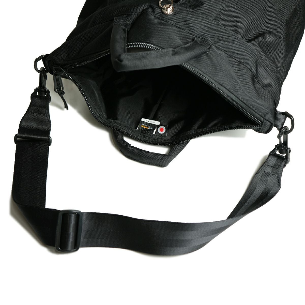 JNS1035)エシカル レザー & エココーデュラ コンビ ヘルメットバッグ