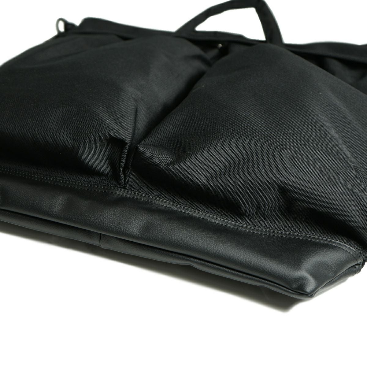 JNS1035)エシカル レザー & エココーデュラ コンビ ヘルメットバッグ