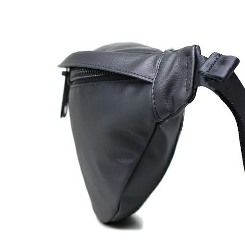 JNS1032)エシカルレザー シンプル ミニ ウエストポーチ ボディバッグ