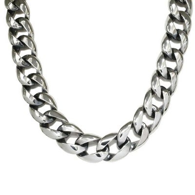 【ジャムホームメイド（JAMHOMEMADE）】クラシックネックレス喜平チェーン-ブラックダイヤモンド-50cm