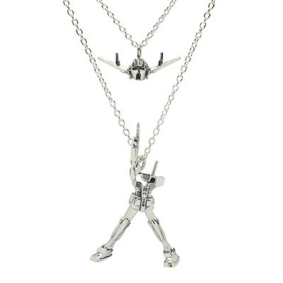 【ジャムホームメイド（JAMHOMEMADE）】機動戦士ガンダムラストシューティングネックレス-ガンダム&ジオング